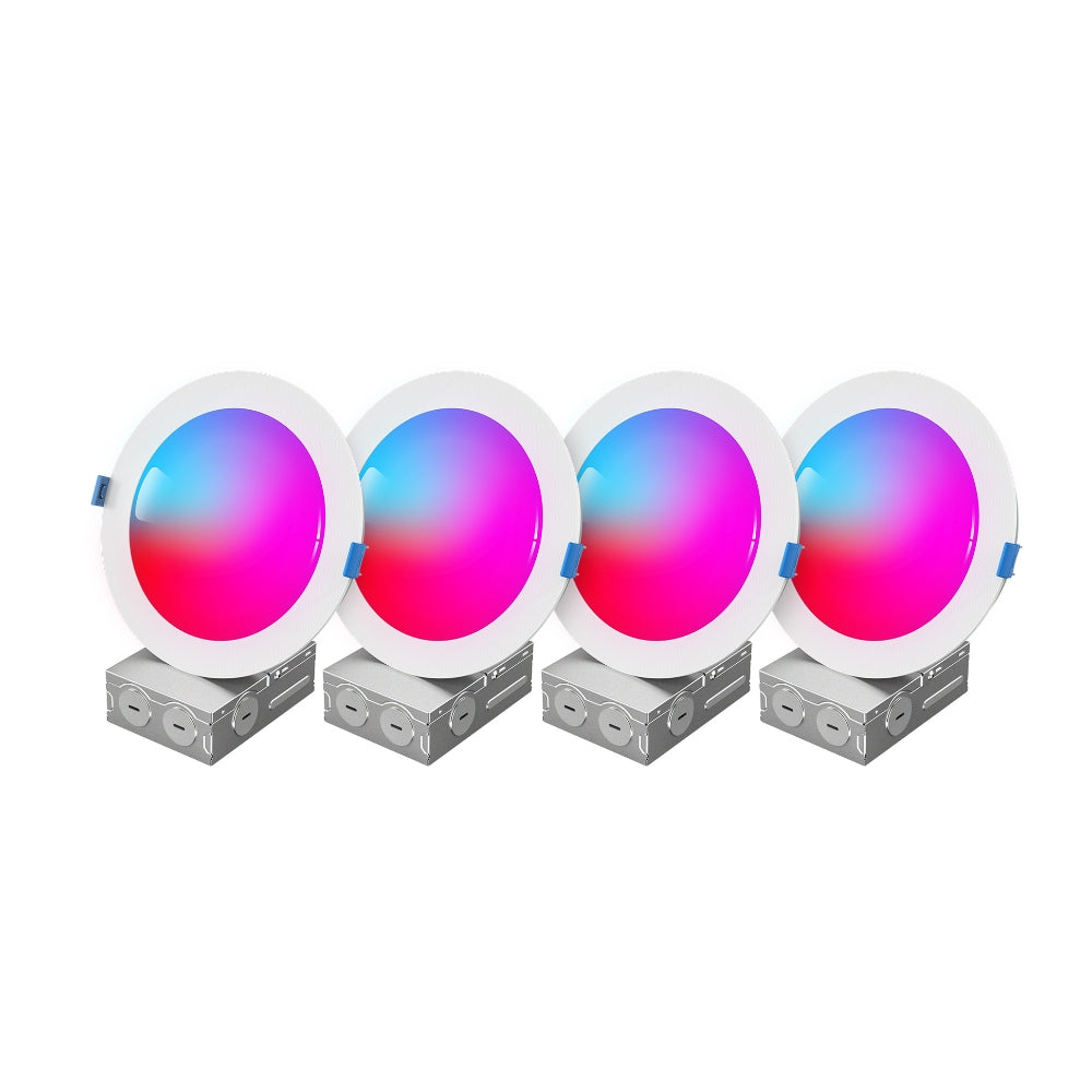 Govee 6 Inch Smart RGBWW Recessed Lights 4 Pack