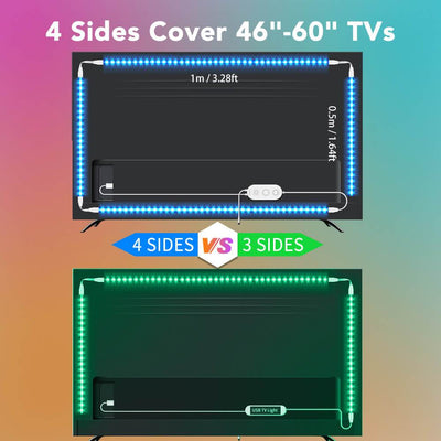 Govee RGB LED TV Backlights with Remote for 46-60 inch TVs