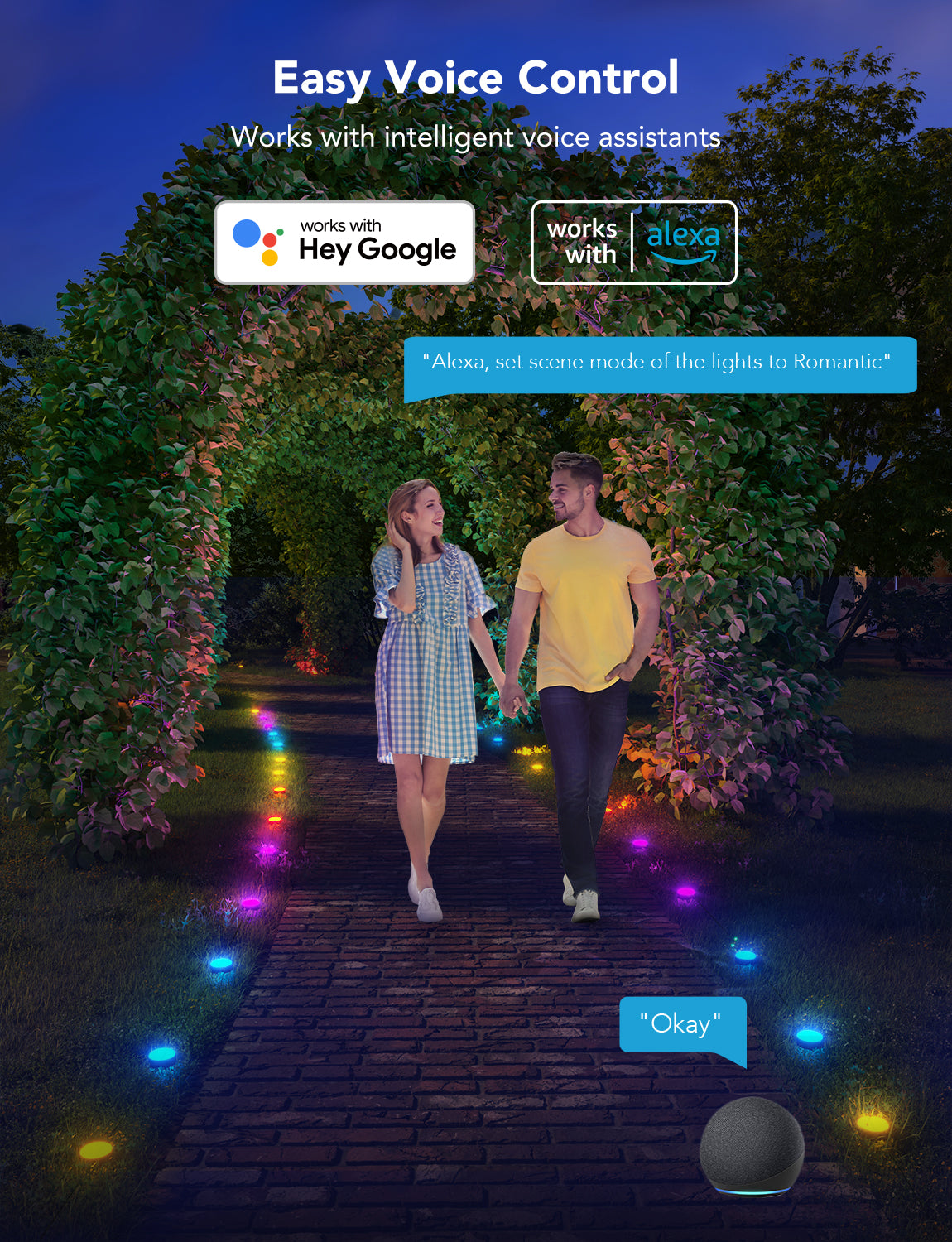 Govee RGBIC Wi-Fi + Bluetooth Outdoor Ground Lights